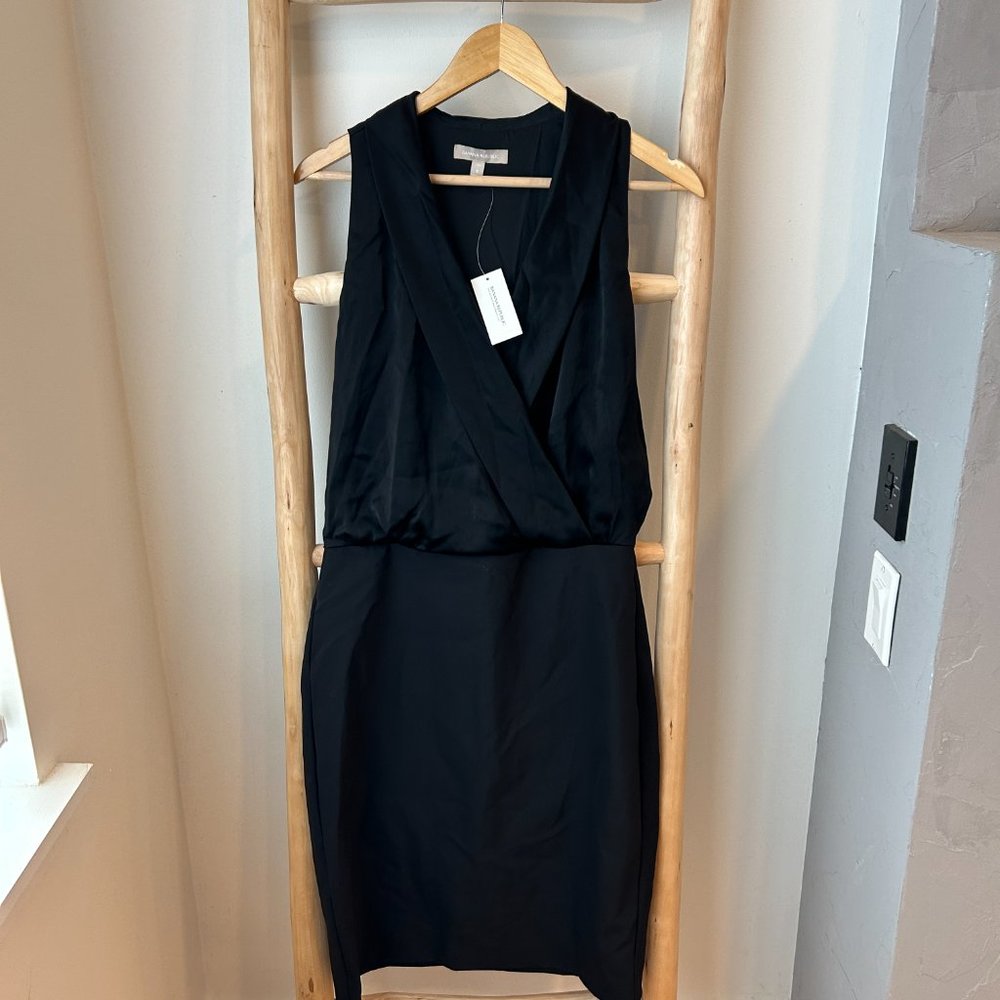 NWT Banana Republic Black Satin Dress Size 8 Tall
